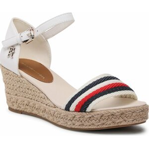 Espadrilky Tommy Hilfiger Mid Wedge Corporate FW0FW07078 Ecru YBL