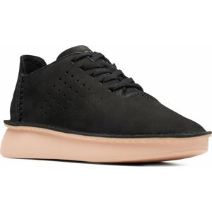 Polobotky Clarks Velhill Etch Black Nubuck