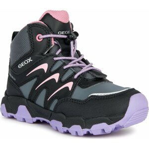 Kotníková obuv Geox J Magnetar G. B Abx J264LB 054FU C9266 D Black/Lilac