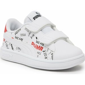 Sneakersy Puma Smash V2 Brand Love Vps 389759 01 Puma White/Black/Red