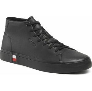 Sneakersy Tommy Hilfiger Modern Vulc Hi Corporate Lea FM0FM04352 Black BDS