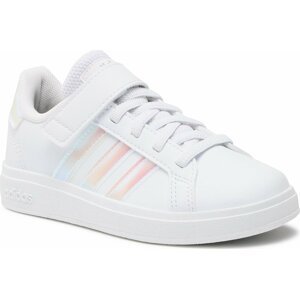 Boty adidas Grand Court Lifestyle Court Elastic Lace and Top Strap Shoes GY2327 Bílá