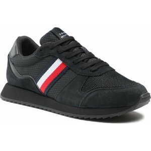 Sneakersy Tommy Hilfiger Runner Evo Mix FM0FM04699 Black BDS