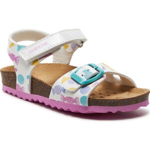 Sandály Geox B Sandal Chalki Girl B922RA 000HH C0653 S White/Multicolor