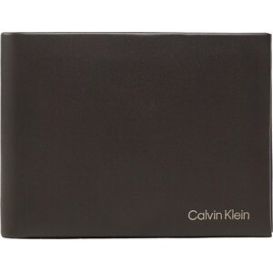 Velká pánská peněženka Calvin Klein Ck Concise Trifold 10Cc W/Coin L K50K510600 Hnědá