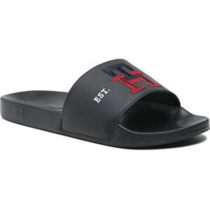 Nazouváky Tommy Hilfiger Th Embroidery Pool Slide FM0FM04465 Black BDS