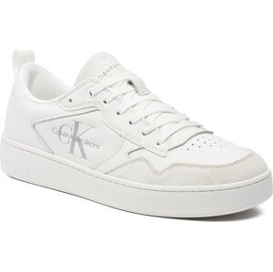 Sneakersy Calvin Klein Jeans Basket Cupsole Low Lth Ml YM0YM00574 Triple Bright White 0K4