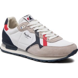 Sneakersy Pepe Jeans Brit Road M PMS40007 White 800