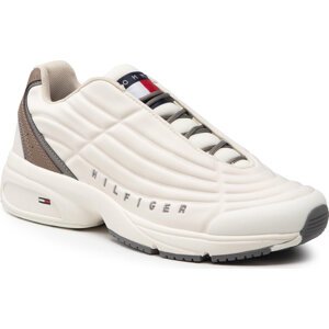 Sneakersy Tommy Jeans Heritage Sneaker EM0EM01036 Ivory YBI