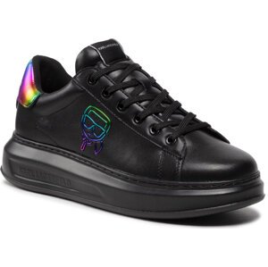 Sneakersy KARL LAGERFELD KL52531 Black Lthr w/Iridescent