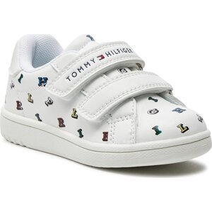 Sneakersy Tommy Hilfiger Aop Low Cut Velcro Sneaker T1X9-33338-1355 M White/Multicolor X256