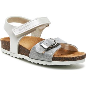 Sandály Geox B Sandal Chalki Girl B922RA 0NFKC C0007 S White/Silver