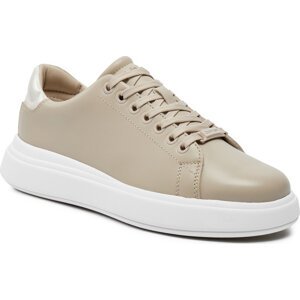 Sneakersy Calvin Klein Cupsole Lace Up Leather HW0HW01987 Stony Beige/White 0F9