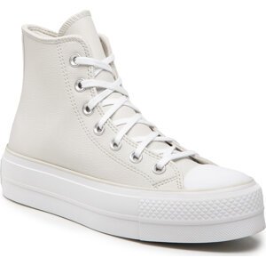 Plátěnky Converse Ctas Lift Hi A00902C Light Bone/Light Bone/White