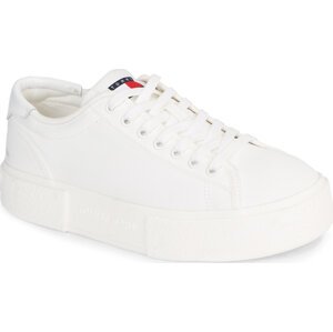 Sneakersy Tommy Jeans Tjw Foxing Flatform Sneaker EN0EN02480 Ecru YBL