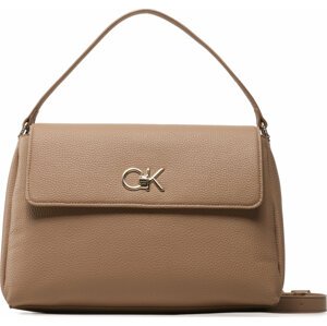 Kabelka Calvin Klein Re-Lock Tote W/Flap Pbl K60K610178 Béžová