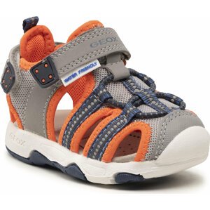 Sandály Geox B S.Multy B. B B920FB 05014 C1040 M Grey/Fluo Orange