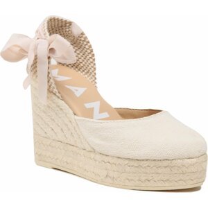 Espadrilky Manebi Wedge Espadrilles 7.0 WV O White