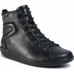 Polokozačky ECCO Soft 2.0 20652356723 Black With Black Sole