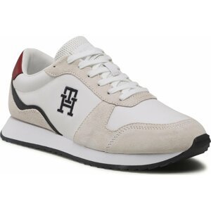 Sneakersy Tommy Hilfiger Runner Evo Leather FM0FM04479 White/Rwb 0K9