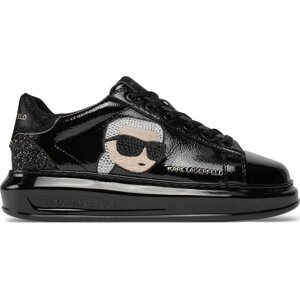 Sneakersy KARL LAGERFELD KL62571N Black Lthr/Mono 00X