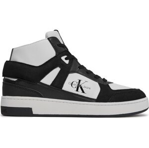 Sneakersy Calvin Klein Jeans Basket Cupsole Mid Lth Ml Fad YM0YM00883 Bright White/Black 01W