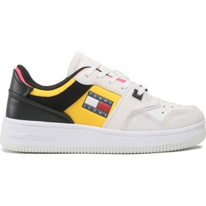 Sneakersy Tommy Jeans Bastke Wmn EN0EN02052 Ecru 0F4