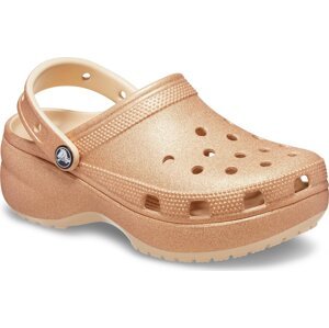 Nazouváky Crocs Classic Platform Glitter Clog W 207241 Shitake 2DS