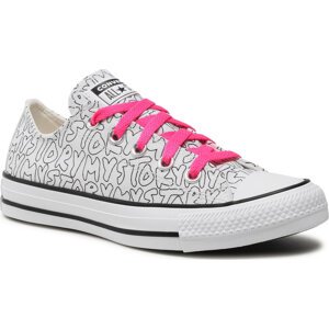 Plátěnky Converse Ctas Ox 170297C White/Hyper Pink/Black