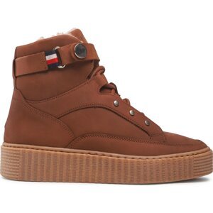 Sneakersy Tommy Hilfiger Warmlined Lace Up Boot FW0FW06798 Natural Cognac GTU