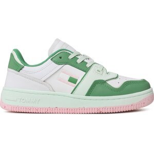 Sneakersy Tommy Jeans Retro Baskt Lv Susta EN0EN02128 Minty LXW