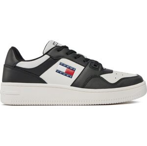 Sneakersy Tommy Jeans Tjm Retro Basket Ess EM0EM01395 Black/Ecru YBL