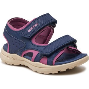 Sandály Geox J Vaniett Girl J456AA 015CE C4268 M Navy/Fuchsia