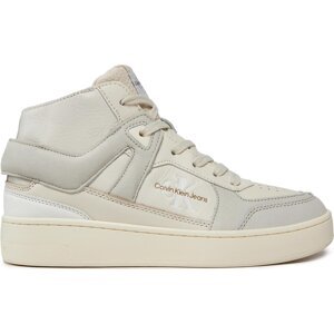 Sneakersy Calvin Klein Jeans Basket Cupsole High Mix Ml Fad YW0YW01300 Creamy White/Eggshell 0GF