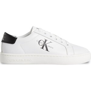 Sneakersy Calvin Klein Jeans Classic Cupsole Laceup Lth Wn YW0YW01269 Bílá