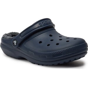 Nazouváky Crocs Classic Lined Clog 203591 Navy/Charcoal