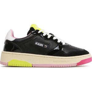 Sneakersy KARL LAGERFELD KL63020A Black Lth W/Multi
