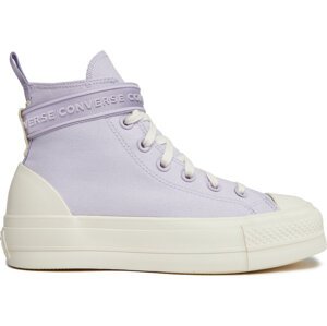 Plátěnky Converse Chuck Taylor All Star Lift Platform Utility Strap A03961C Fialová