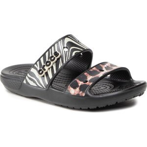 Nazouváky Crocs Classic Crocs Animal Remix Sandal 207847 Black/Multi