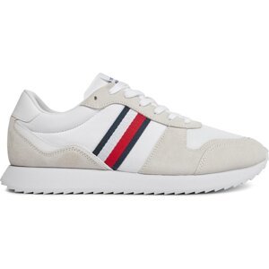 Sneakersy Tommy Hilfiger Runner Evo Mix Ess FM0FM04886 White YBS