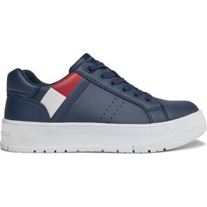 Sneakersy Tommy Hilfiger Flag Low Cut Lace-Up Sneaker T3X9-33356-1355 S Blue 800