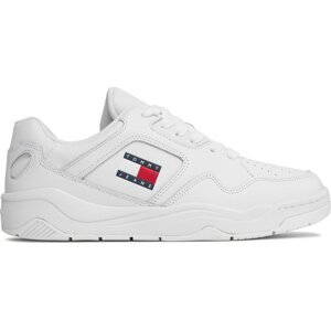 Sneakersy Tommy Jeans Tjm Leather Outsole Color EM0EM01350 White YBR