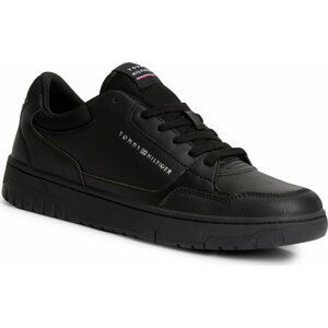 Sneakersy Tommy Hilfiger Th Basket Core Leather FM0FM04727 Black BDS