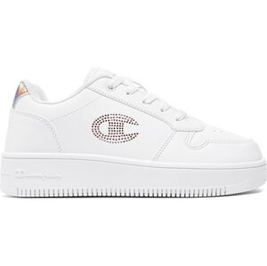 Sneakersy Champion Rebound Platform Glitter G Gs Low Cut Shoe S32872-CHA-WW008 Wht/Rose Gold