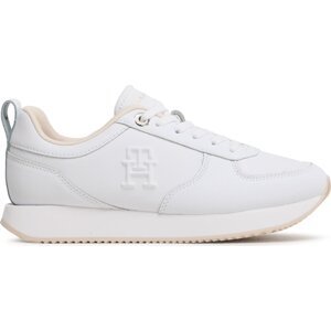 Sneakersy Tommy Hilfiger Casual Leather Runner FW0FW07285 White YBS
