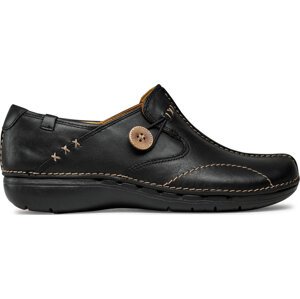 Polobotky Clarks Un Loop 203128374 Black Leather