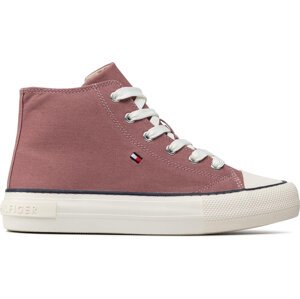 Plátěnky Tommy Hilfiger High Top Lace-Up Sneaker T3A4-32119-0890 S Růžová