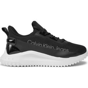 Sneakersy Calvin Klein Jeans Eva Run Slipon Lace Mix Lum Wn YW0YW01303 Černá
