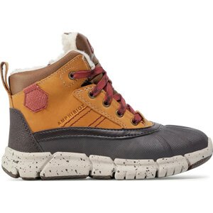 Sněhule Geox J Flexyper B Abx D J049XD 0CL54 C6361 D Lt Brown/Dk Red