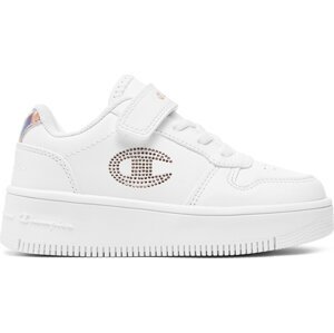 Sneakersy Champion Rebound Platform Glitter G Ps Low Cut Shoe S32830-CHA-WW008 Wht/Rose Gold